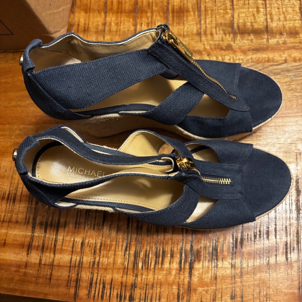 Michael Kors Denim Wedge - Picture 2 of 6